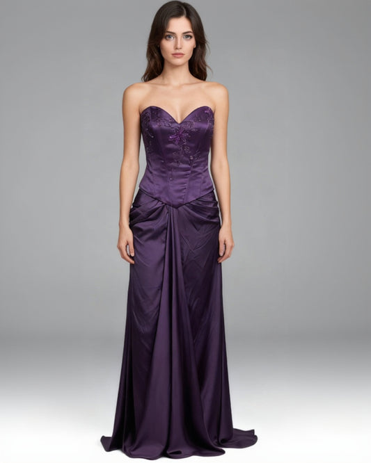 Strapless Corset Bodice Evening Gown