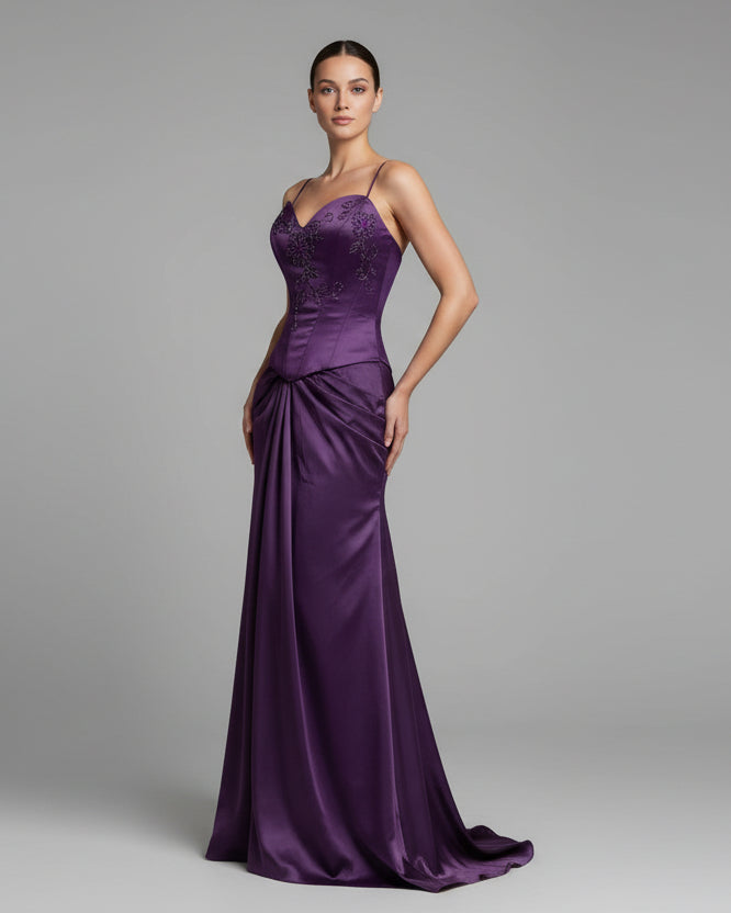 Strapless Corset Bodice Evening Gown
